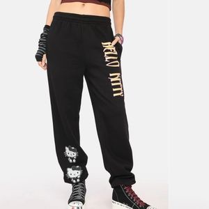 Hello Kitty Black Graphic Joggers